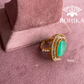 Angana polki kundan ring  (SG-041) - Mint green