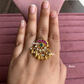 Padmini pachhi kundan ring (SG-157) - Red & Green - Rohika store 