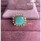 Angana polki kundan ring (SG-132) - Mint green