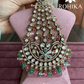 Bandini polki kundan passa /jhoomer (007) - Pink & mint green - Rohika Store