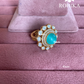 Angana polki kundan ring (SG-138) - Mint green