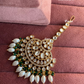 Polki kundan maangtikka (PLKM-050) - White & green