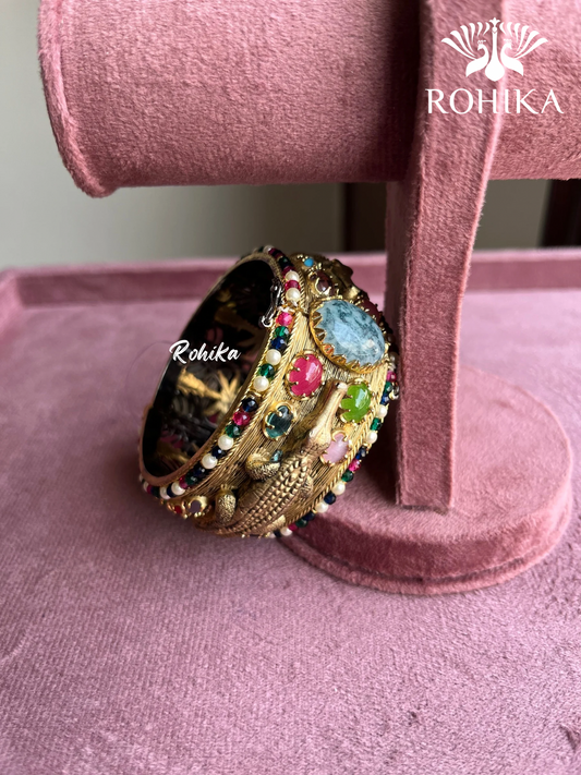 Sabya deisgner semi-precious kada -  Multi colour