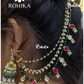 Pachhi kundan earchains - Multi colour