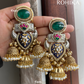 Banjara fusion earrings (FE-021) - Green