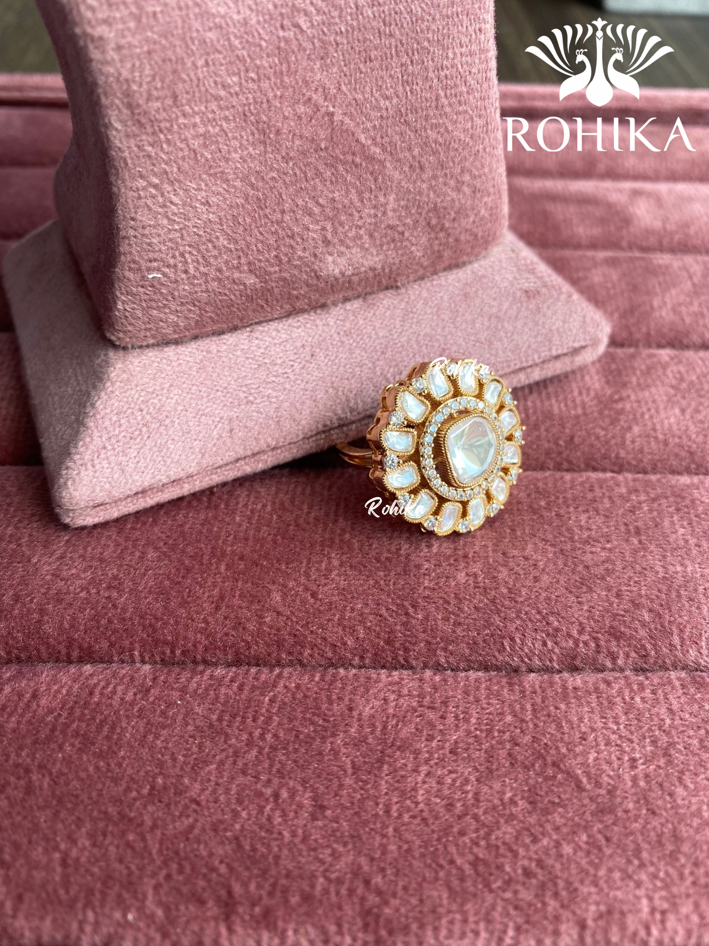 Angana polki kundan ring  (SG-019) - White