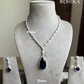 Rooh AD necklace set - Navy blue