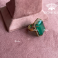 Angana polki kundan ring  (SG-043) - Dark green 