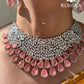Noah American Diamond Necklace Set - Pink