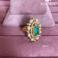 Angana polki kundan ring (SG-057) - Mint green