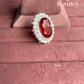 Angana polki kundan ring (SG-120) - Red