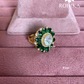 Angana polki kundan ring (SG-094) - Dark green