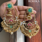 Banjara fusion earrings (FE-022) - Mint green