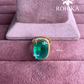 Angana polki kundan ring (SG-093) - Mint green 