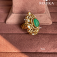 Angana polki kundan ring (SG-119) - Mint green