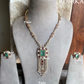 Kanva moisanite necklace set - Mint Green