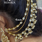 Pachhi kundan earchains -White