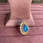 Angana polki kundan ring (SG-081) - Blue