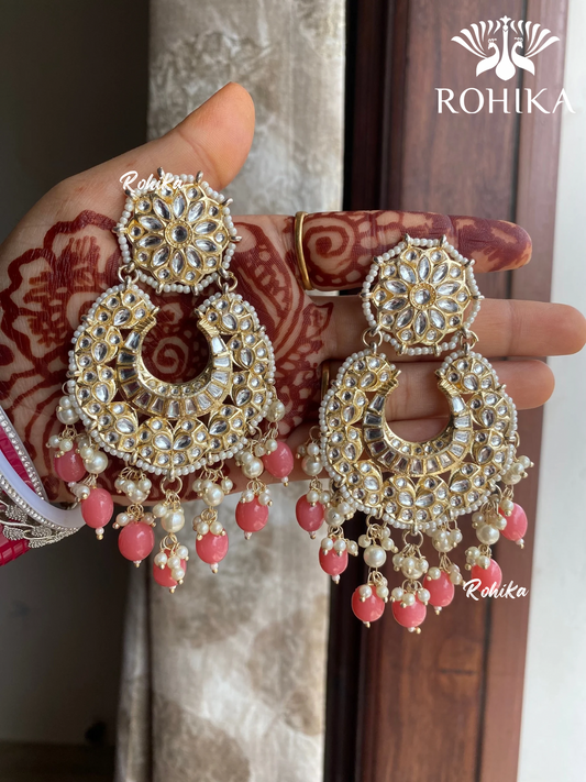 Navpreet beautiful earrings - Pink