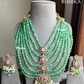 Unnati polki kundan choker set - Mint Green