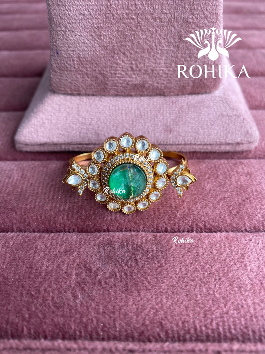 Angana polki kundan ring (SG-145) - Green