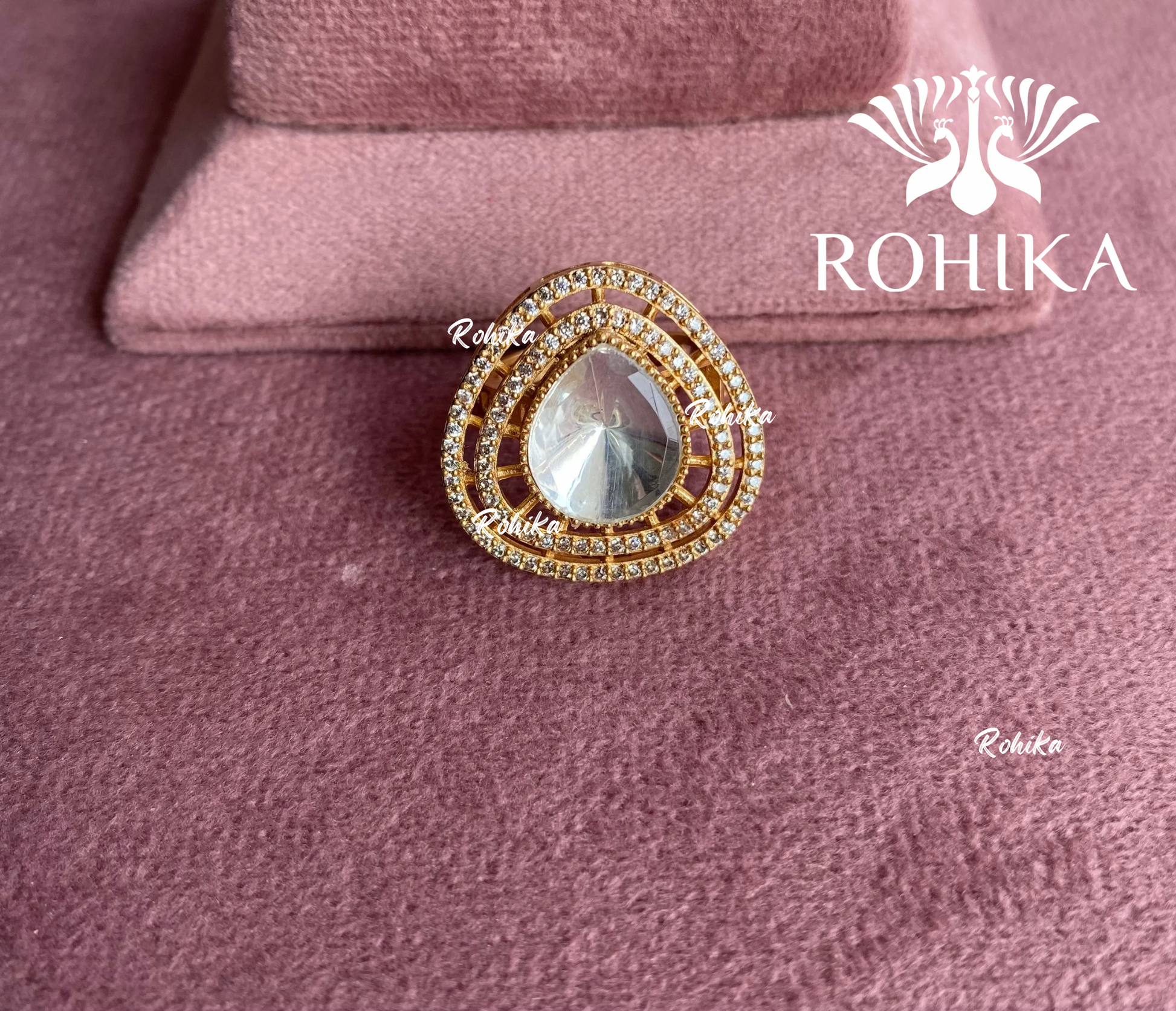 Angana polki kundan ring  (SG-045) - White