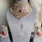 Saanvi moisanite choker set - Ruby Red