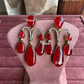 Pankh doublet earrings - Red