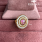 Angana polki kundan ring (SG-121) - Pink