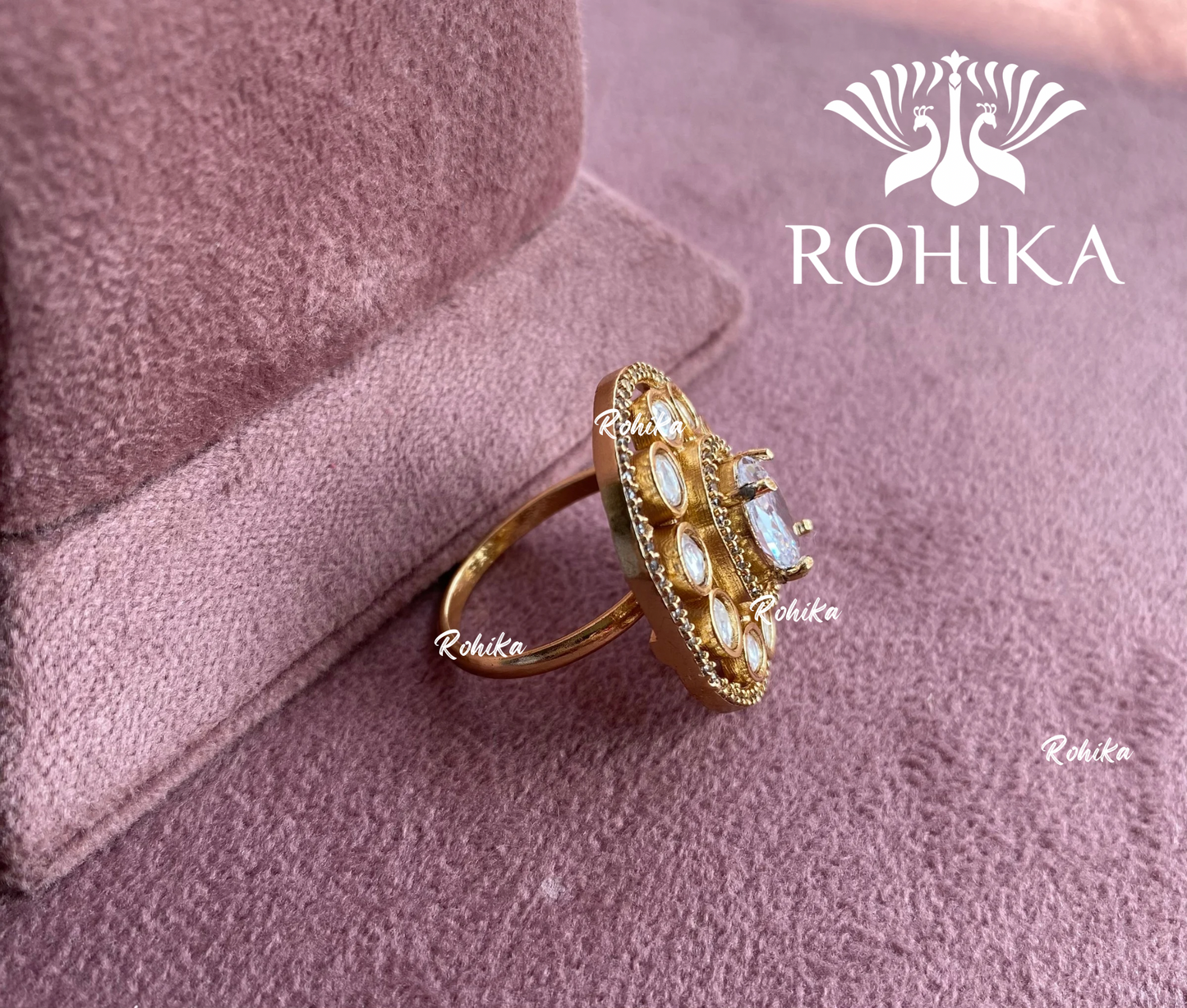 Angana polki kundan ring  (SG-026) - White