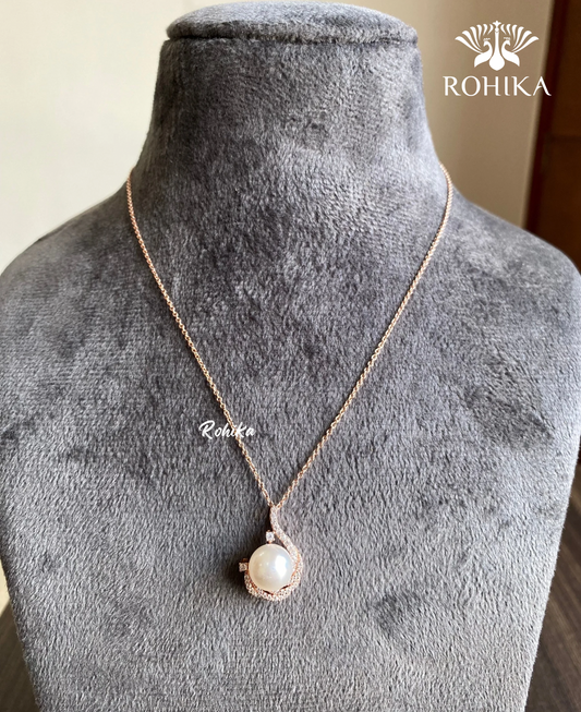 Lina pearl necklace set - Rosegold