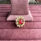 Angana polki kundan ring (SG-096) - Red