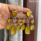 Pankh doublet earrings - Yellow