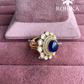 Angana polki kundan ring (SG-138) - Blue