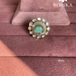 Angana polki kundan ring (SG-138) - Mint green