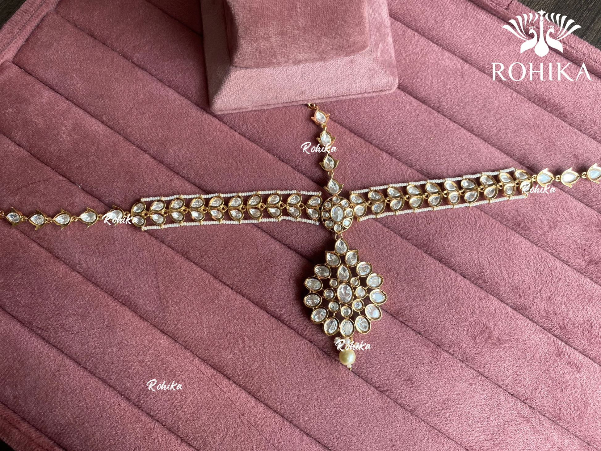 Kesha polki kundan sheeshphool (SP-013)- Golden