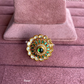 Angana polki kundan ring (SG-085) - Green