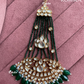 Bandini polki kundan passa /jhoomer (003) - Dark green