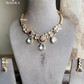 Sur polki kundan necklace set - Multi colour