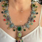 Saabya inspired fusion necklace set (SS018) - Multi colour