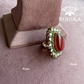 Angana polki kundan ring  (SG-056) - Red