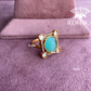 Angana polki kundan ring  (SG-024) - Mint green