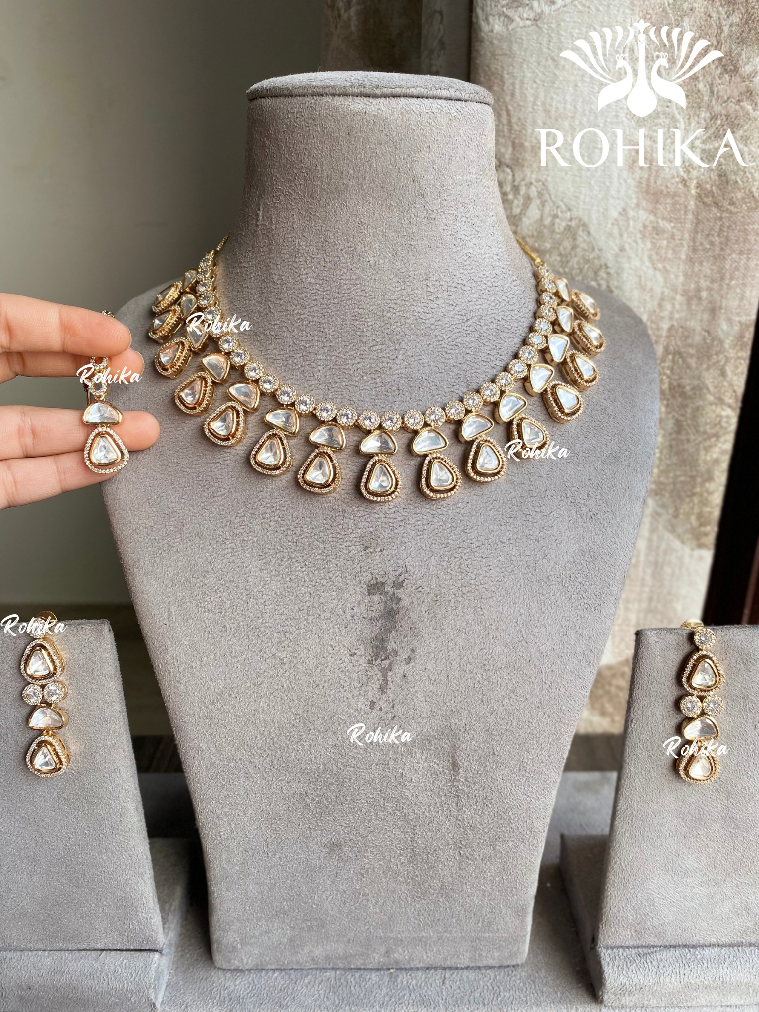 Tara polki kundan necklace set