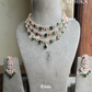 Aisha American diamond  necklace set - Green