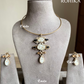 Banjara fusion necklace set (FN-006) - White