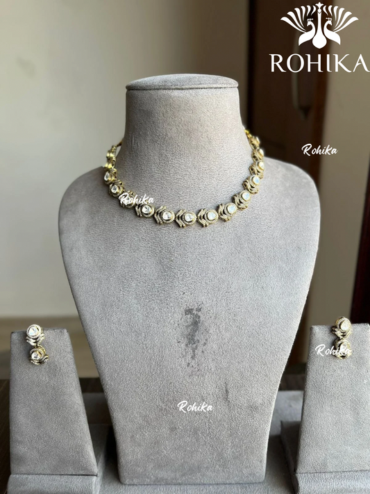 Tanya polki kundan necklace set