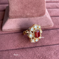 Angana polki kundan ring (SG-082) - Red