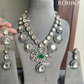 Simra polki Kundan necklace set - Green