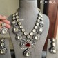 Simra polki Kundan necklace set - Red