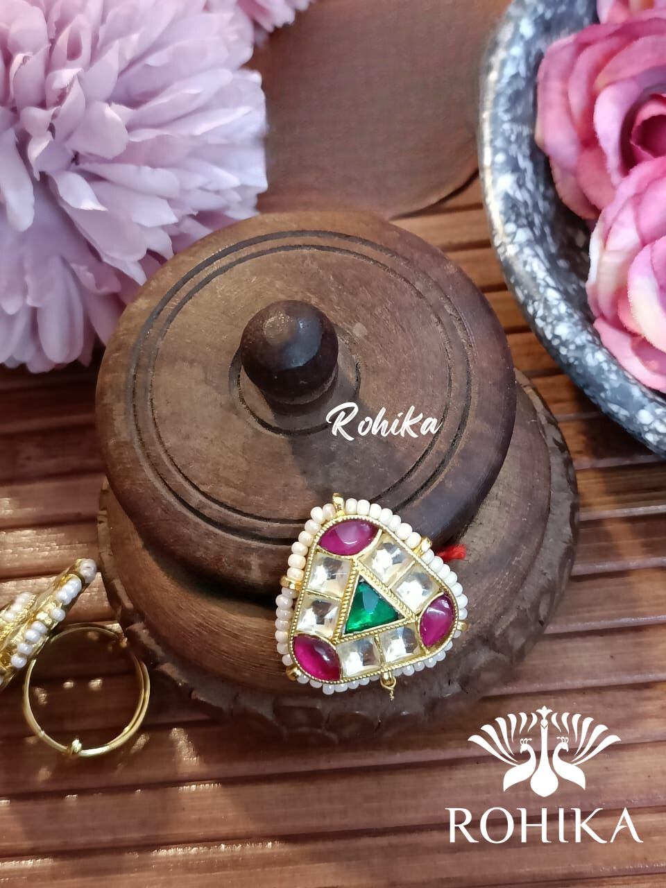 Pachhi kundan Ring - Multi colour (PKR-021)